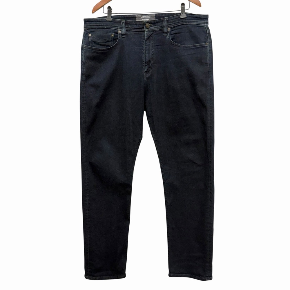 Revtown Decade Denim Men's 36/30 Automatic Straight Leg Dark Wash Stretch Jeans
